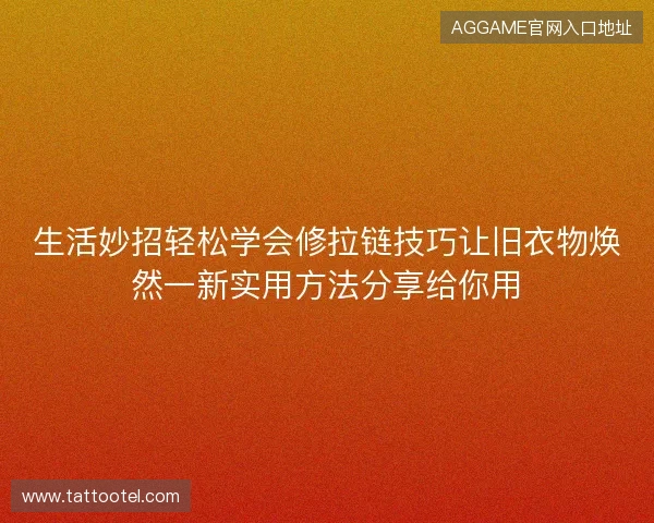 生活妙招轻松学会修拉链技巧让旧衣物焕然一新实用方法分享给你用 生活妙招轻松学会修拉链技巧让旧衣物焕然一新实用方法分享给你用